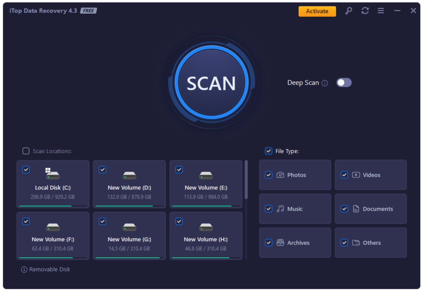 iTop Data Recovery: User-Friendly Interface and Extensive File Format Support ( Free License)
