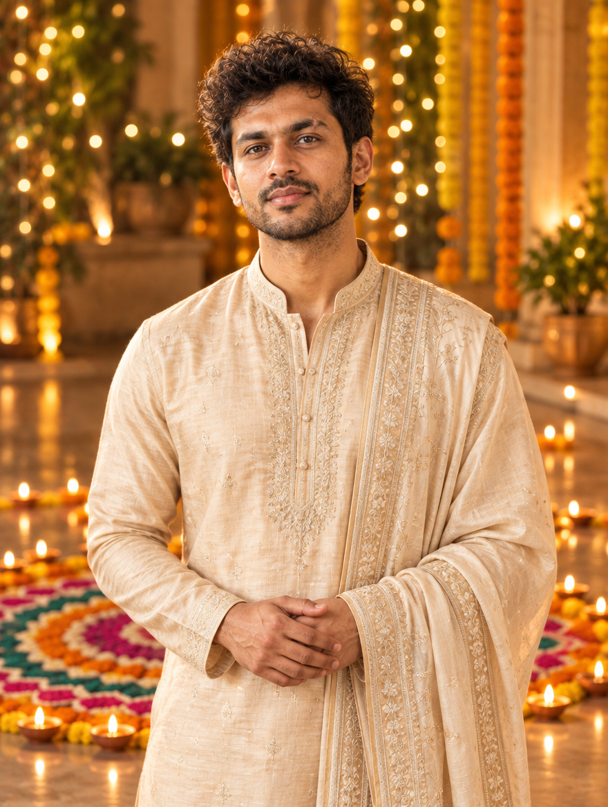 Diwali Rangoli AI Photo Editing Prompt 2026