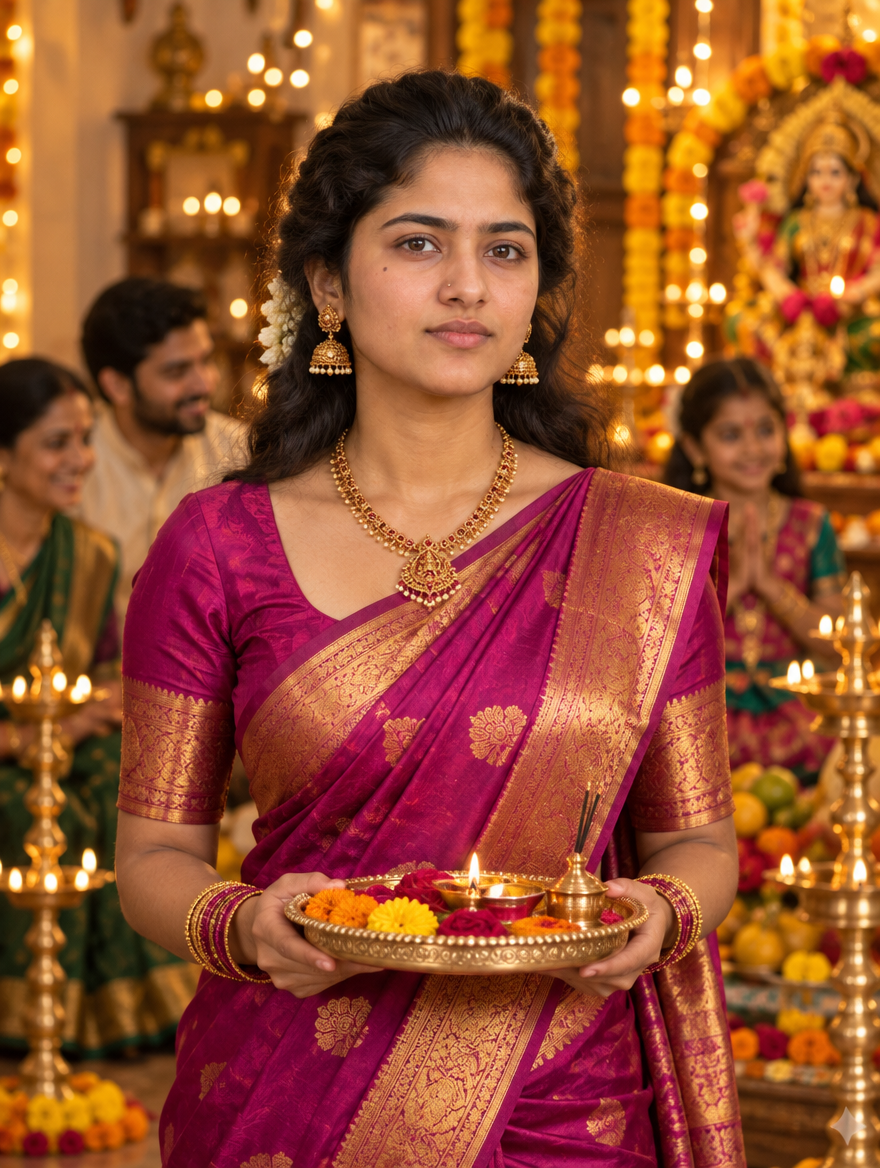 Lakshmi Puja Family Look AI Photo Prompt for Diwali 2026
