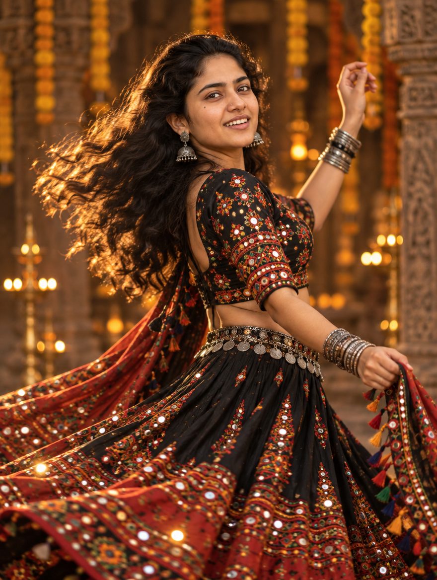 Traditional Navratri Chaniya Choli AI Photo Prompts 2026 (Free Copy Paste)
