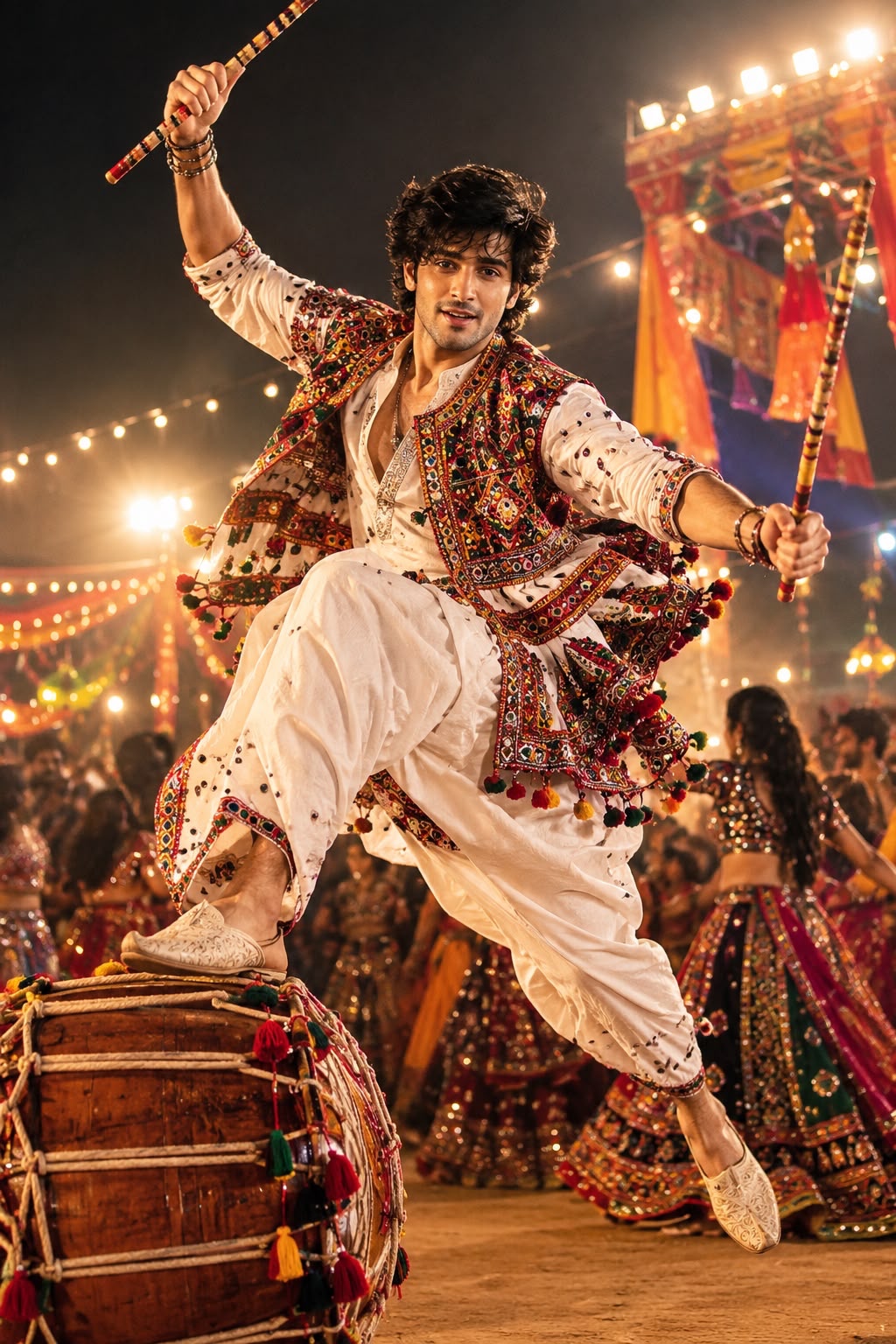 Navratri Garba Dandiya Night: 5 AI Photo Prompts 2026